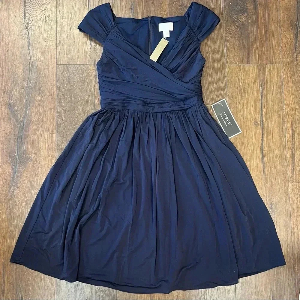 🆕 J Crew Matilda navy formal dress SZ 8